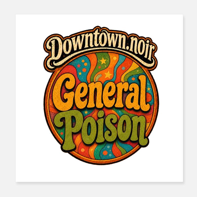 Downtown Noir General Poison Psychedelic Poster 20x20 cm
