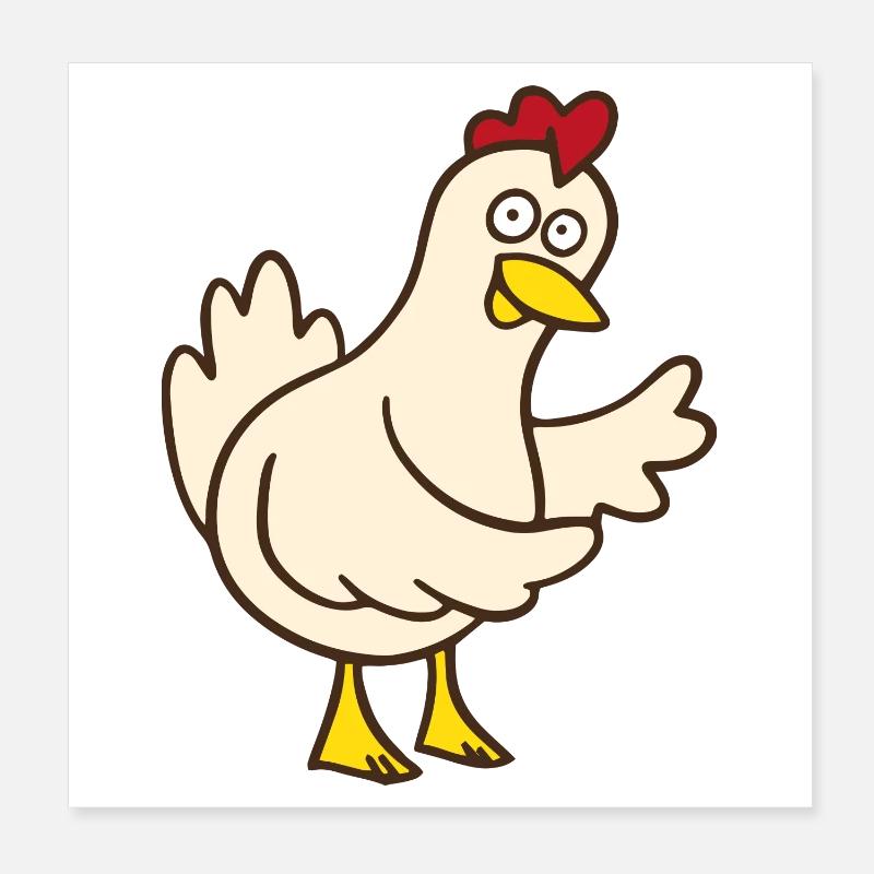 Huhn Poster 20x20 cm