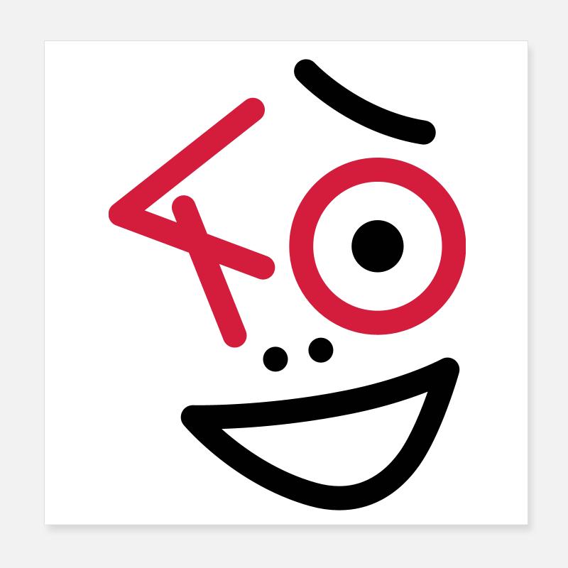 Wow, 40 years! Poster 8" x 8" (20x20 cm)