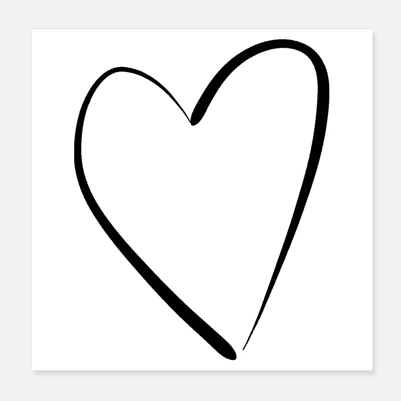 cœur Poster 20 x 20 cm