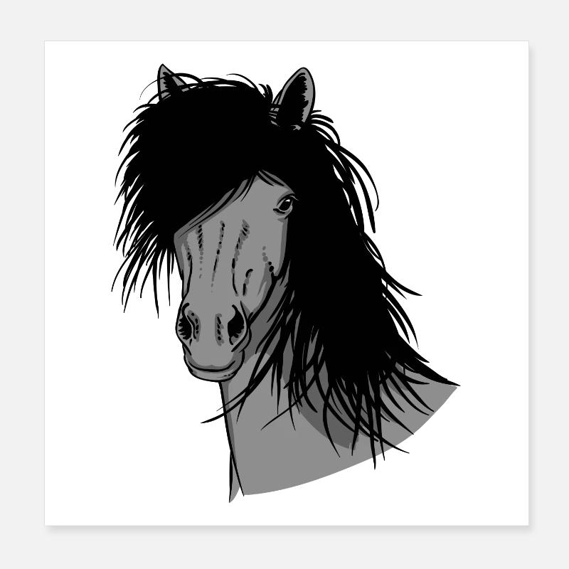 Isländer Portrait Poster 20x20 cm