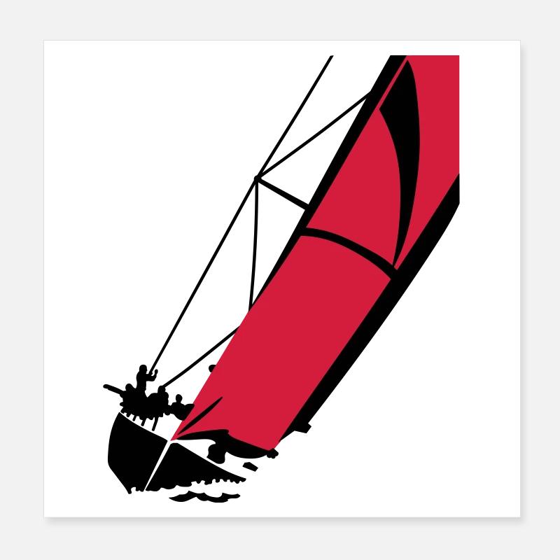 Segelboot Poster 20x20 cm