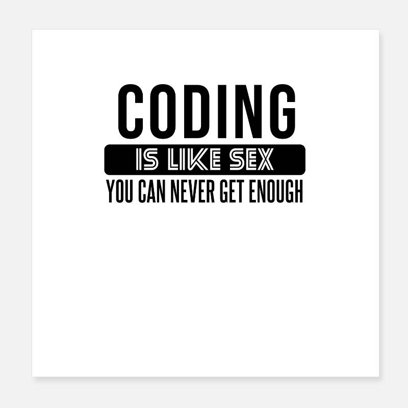 Coding Statement – Provokantes Entwicklerdesign Poster 20x20 cm