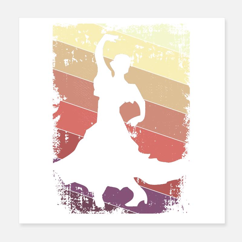 Flamenco Danse Poster 20 x 20 cm