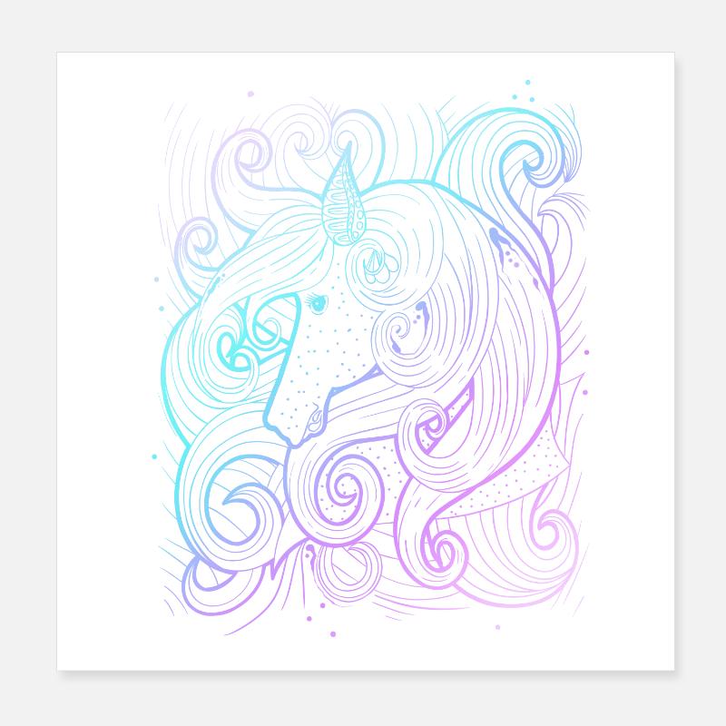 Pferd Poster 20x20 cm