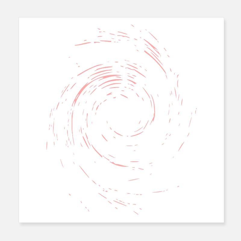 Abstract Gyro / Line / Red / Pattern Poster 8" x 8" (20x20 cm)