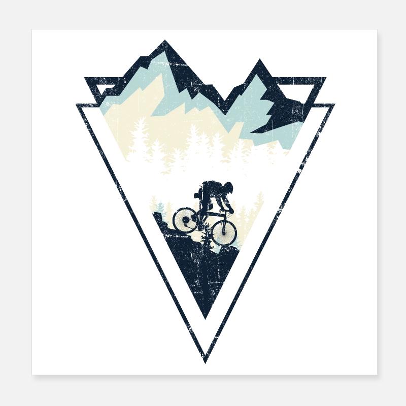 Alpine MTB Crest Poster 20x20 cm