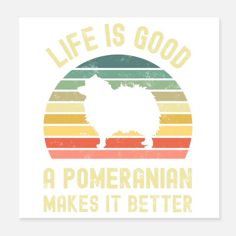Chien Poméranien Poster 20 x 20 cm