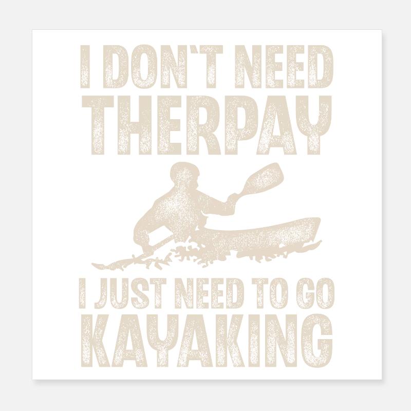 Kayak Kayaking Paddle Kayaker Kayaker Poster 20 x 20 cm