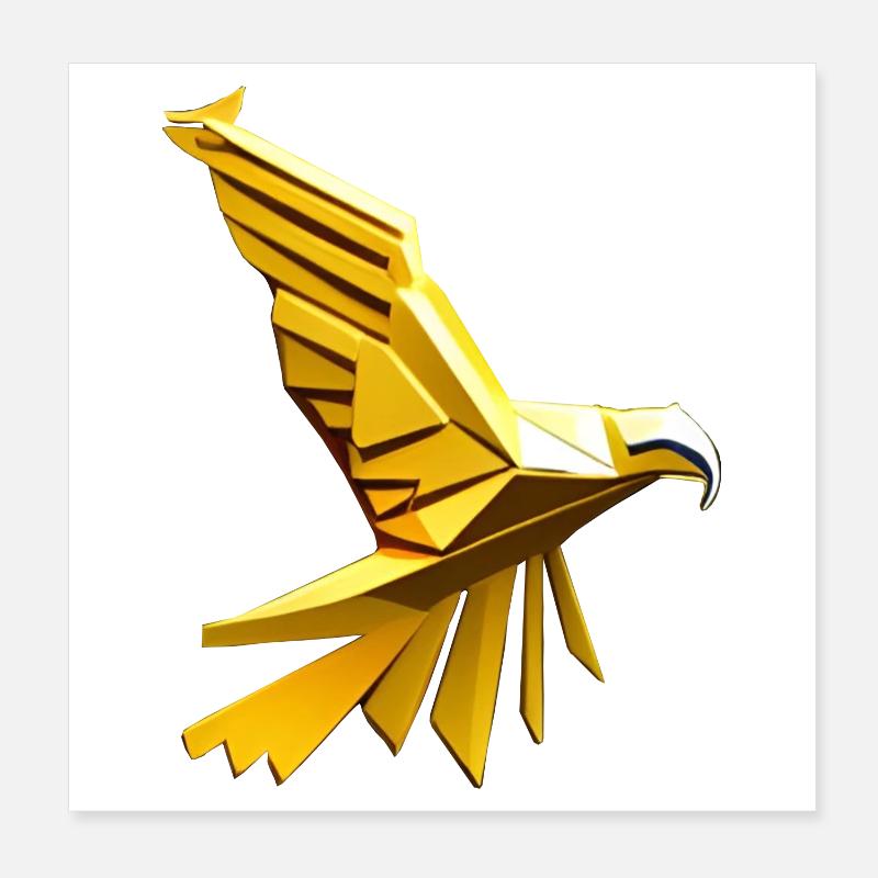 Golden Eagle Poster 20x20 cm