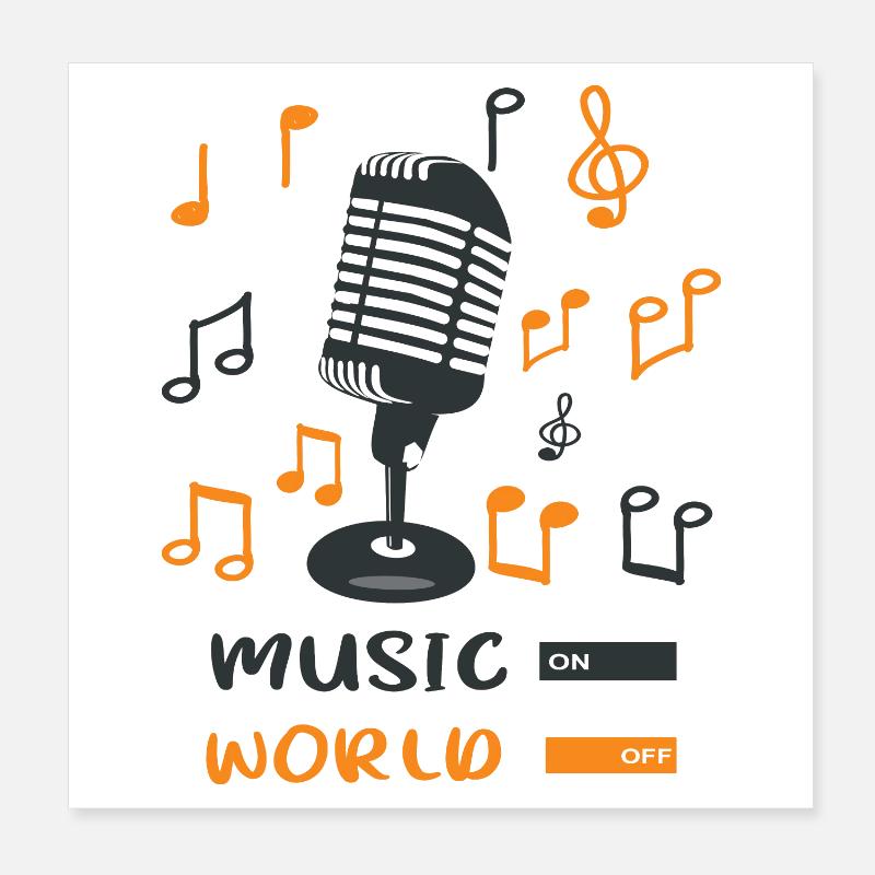 Musique À LA SORTIE DU MONDE Poster 20 x 20 cm