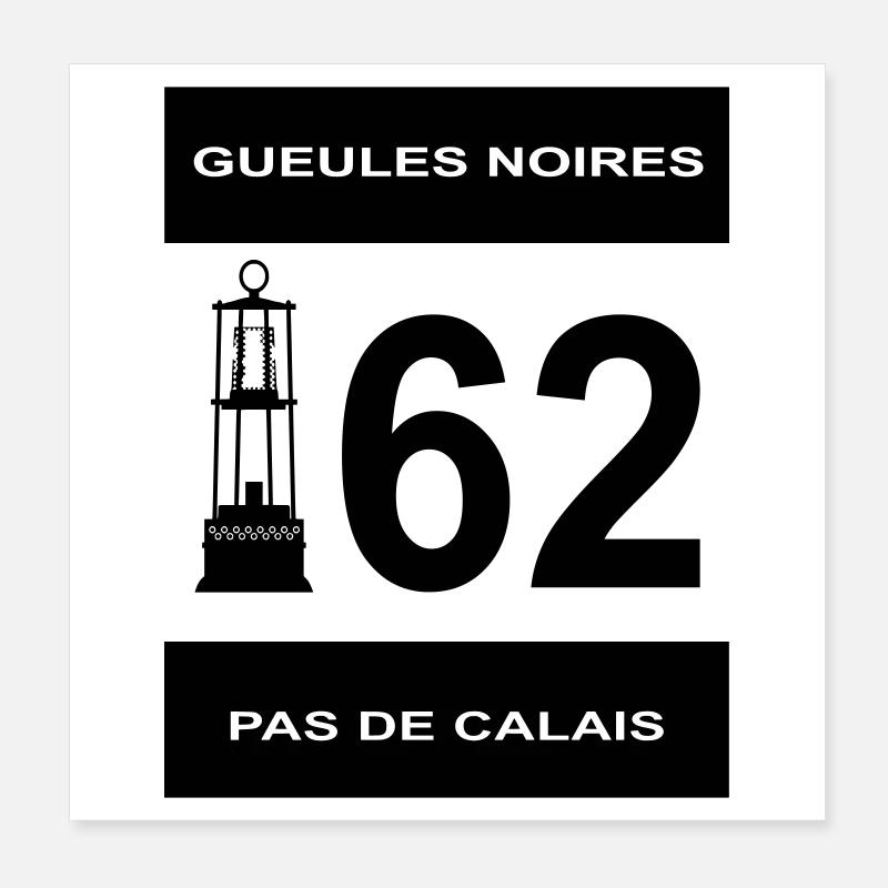 62 Pas de Calais Poster 8" x 8" (20x20 cm)