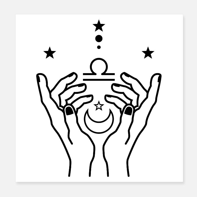 Astrologie du zodiaque Balance Poster 20 x 20 cm