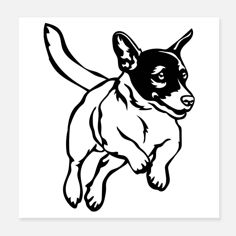 Jack Russell Terrier Poster 20 x 20 cm