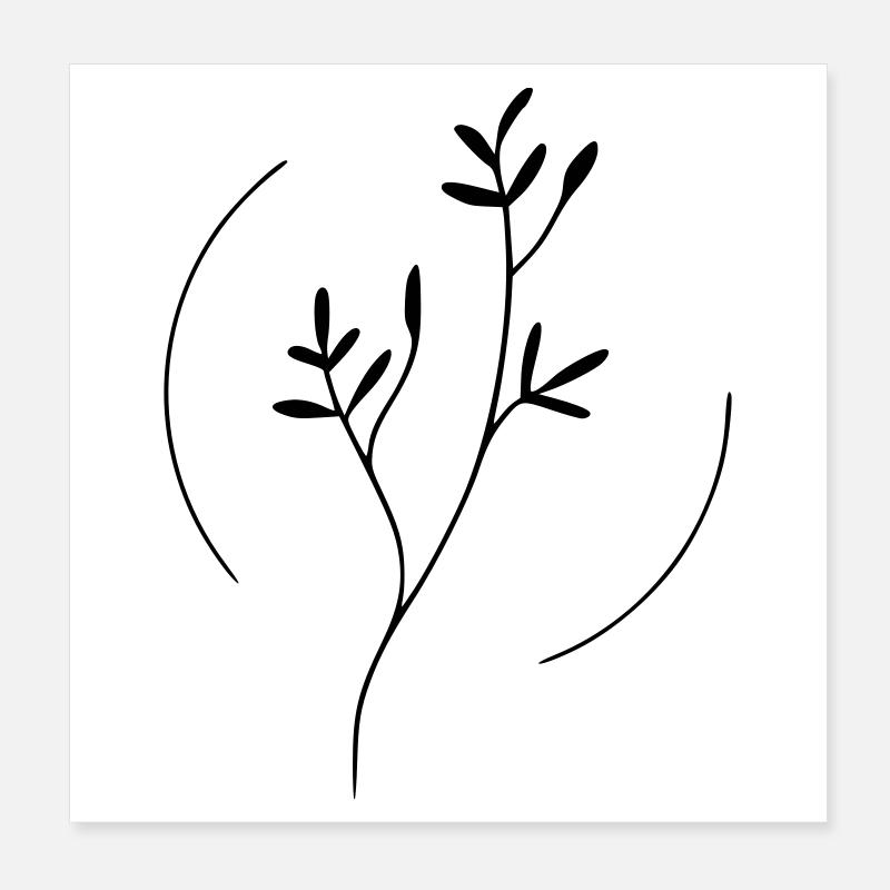 Branch in a circle Poster 8" x 8" (20x20 cm)