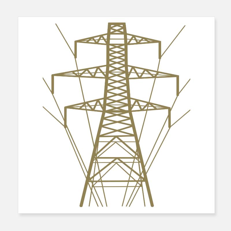 pole silhouette Poster 8" x 8" (20x20 cm)