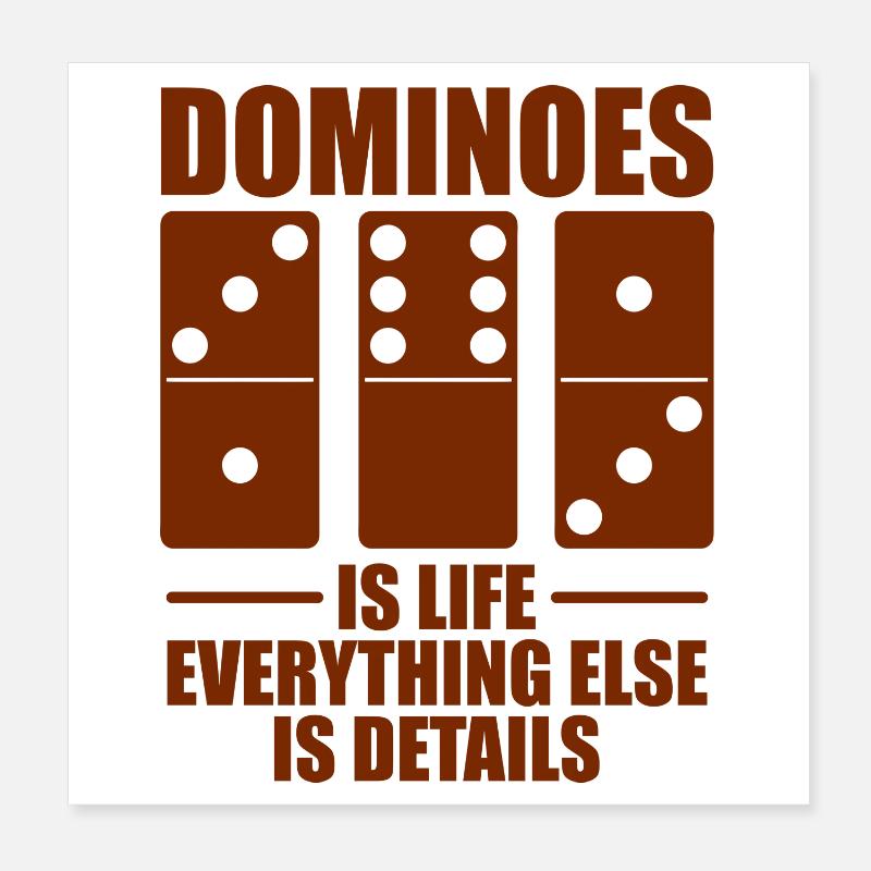 Conception de domino Poster 20 x 20 cm