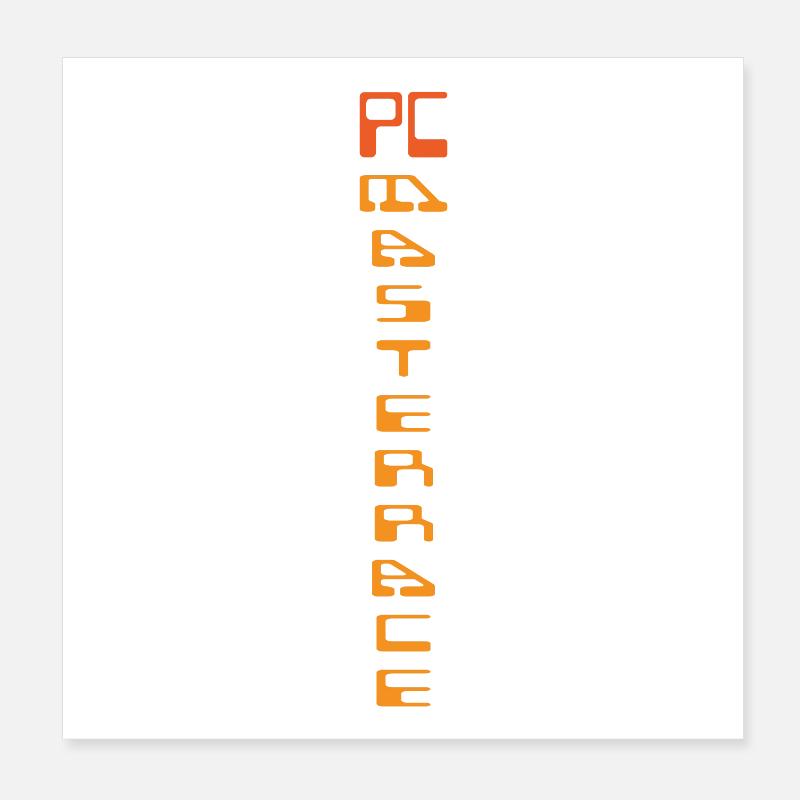 PC Masterrace - Gaming Shirt Poster 20x20 cm