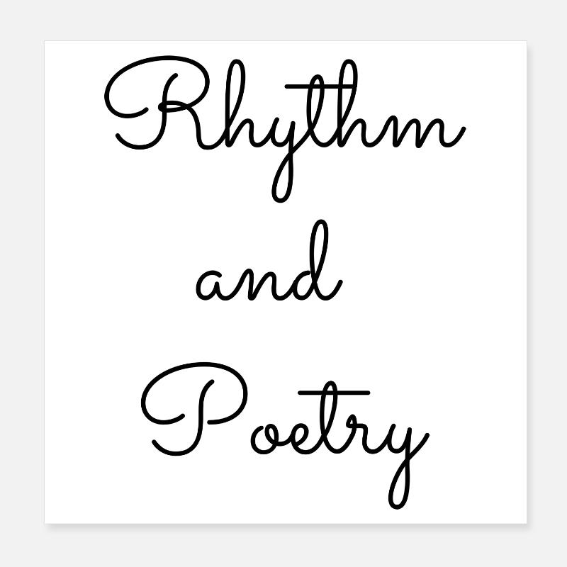 Rhythm and Poetry Poster 20 x 20 cm