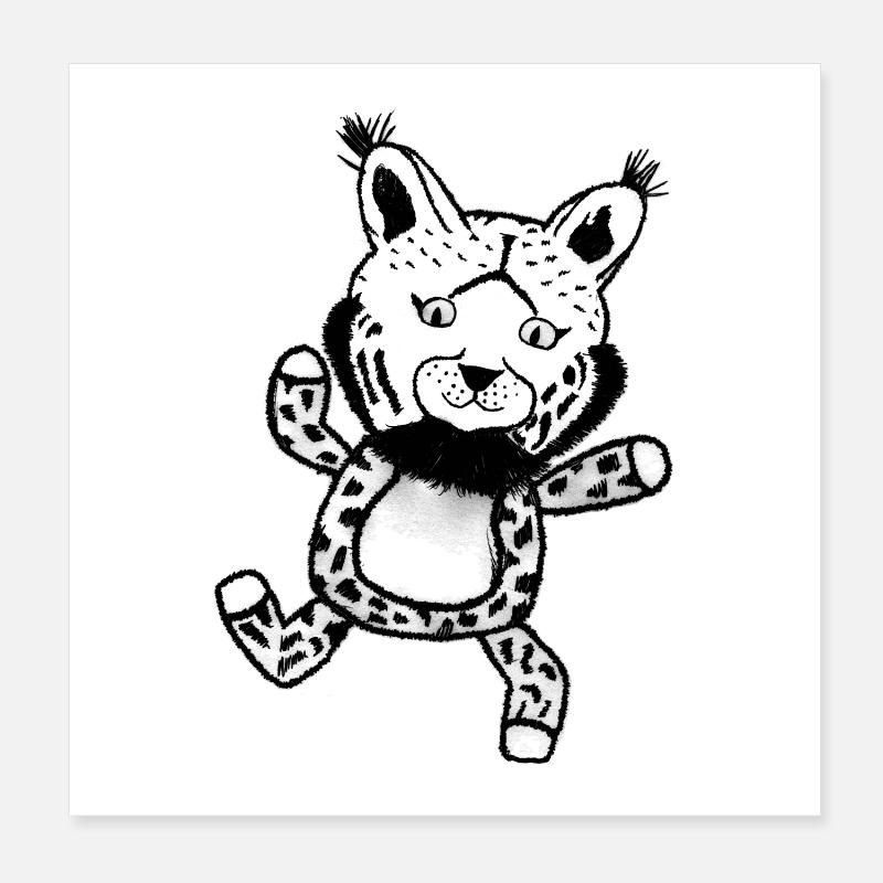 Luchs Poster 20x20 cm