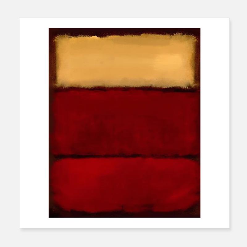 Rothko-Stil in digitalen Farben Poster 20x20 cm