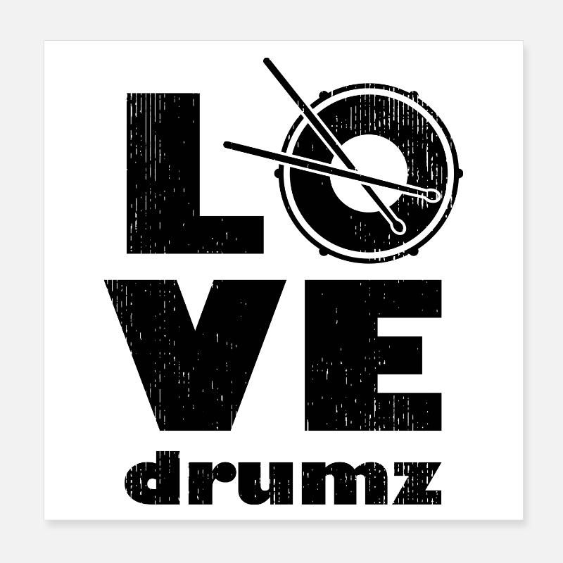 Liebe Drumz Poster 20x20 cm