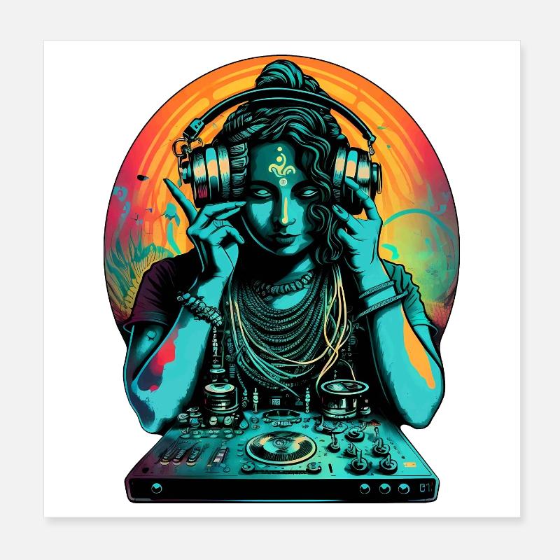 Dea DJ Poster 20x20 cm