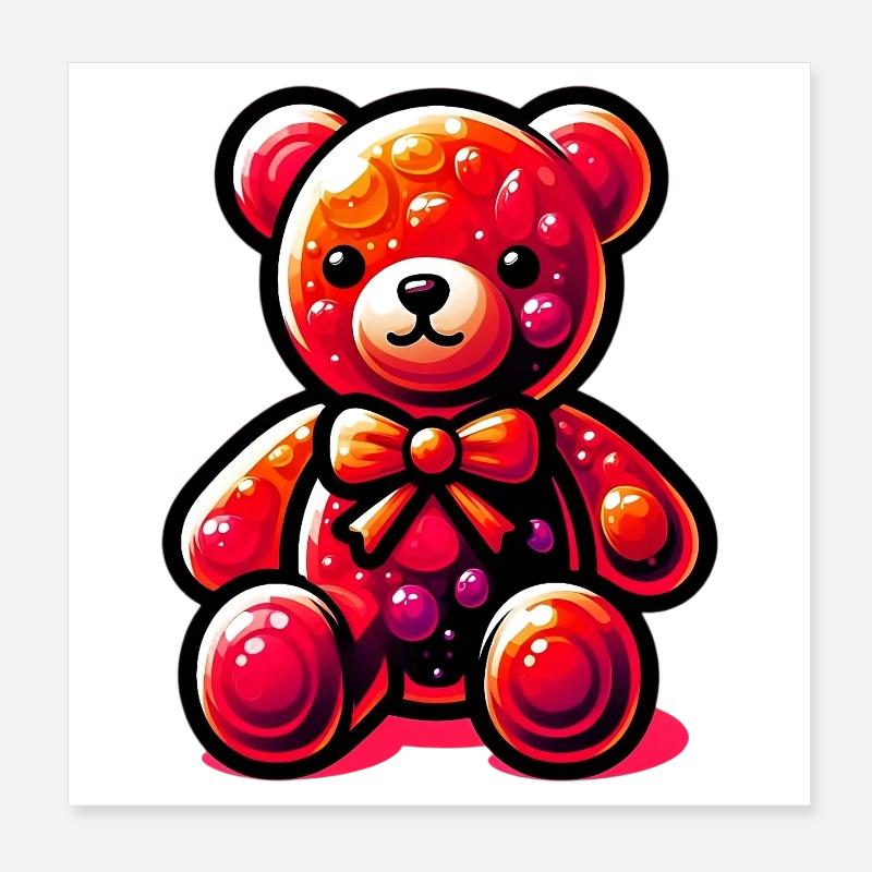 Bear Poster 8" x 8" (20x20 cm)