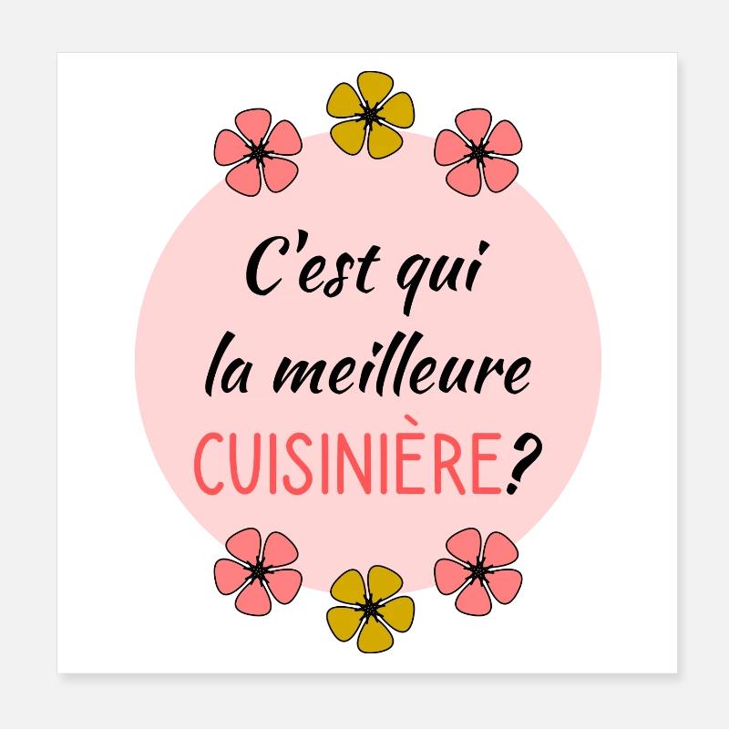 CUISINIERE Poster 20 x 20 cm