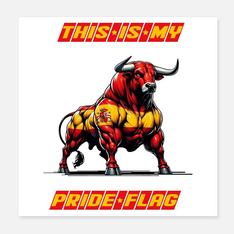 This is my pride flag Spain Poster 8" x 8" (20x20 cm)