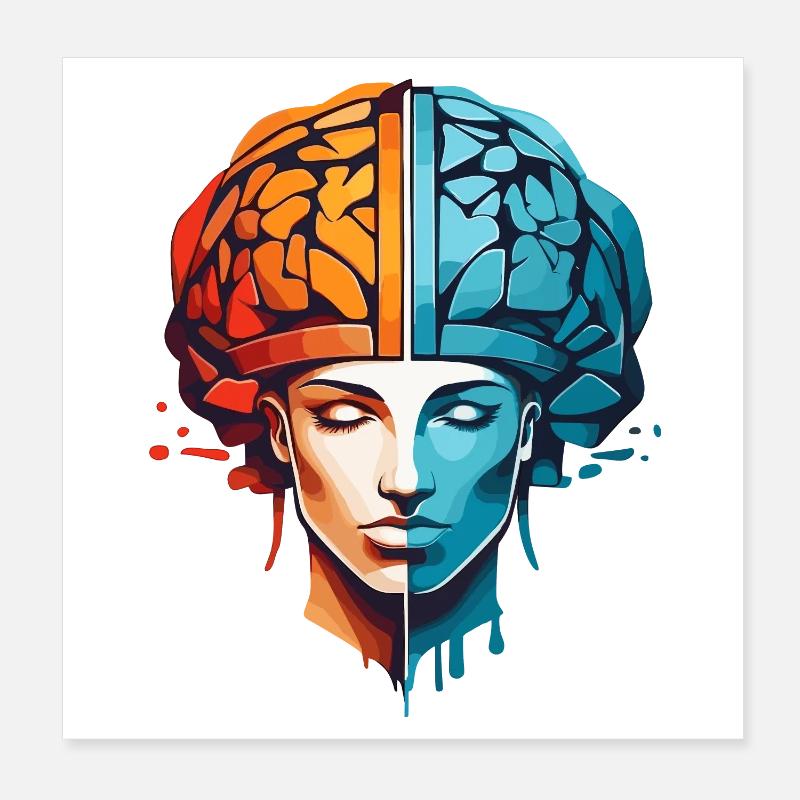 Women Thinking Poster 8" x 8" (20x20 cm)