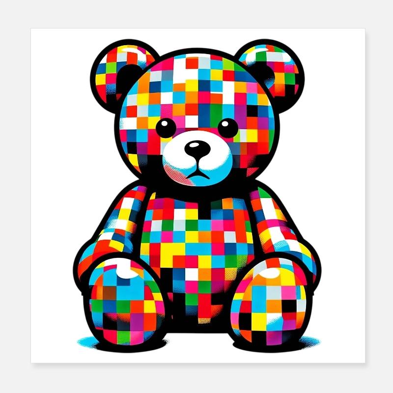 Teddybär Poster 20x20 cm