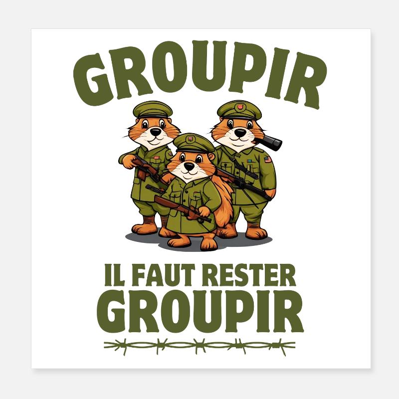 siebte Firma, die siebte Kompanie, Tassin Poster 20x20 cm