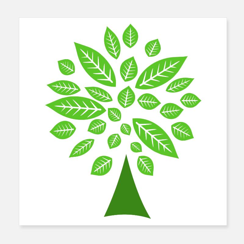 Green Tree Poster 8" x 8" (20x20 cm)
