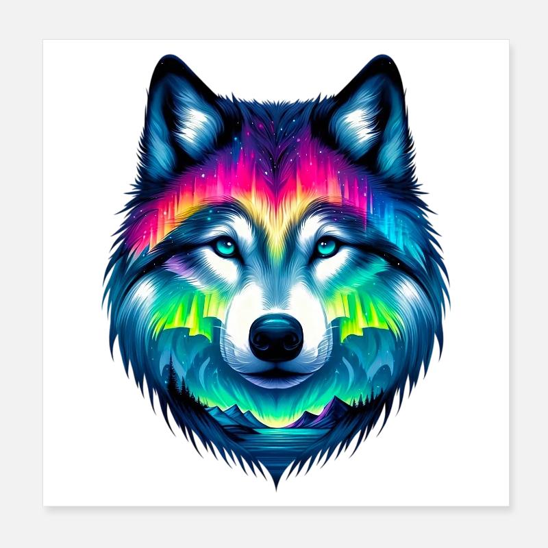 Loup Poster 20 x 20 cm