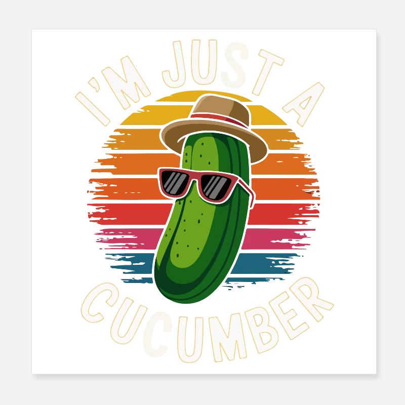Coole Gurken-Vibes Poster 20x20 cm