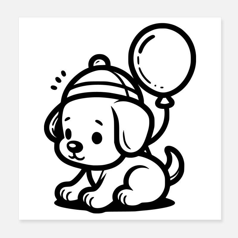 Hundewelpe Poster 20x20 cm