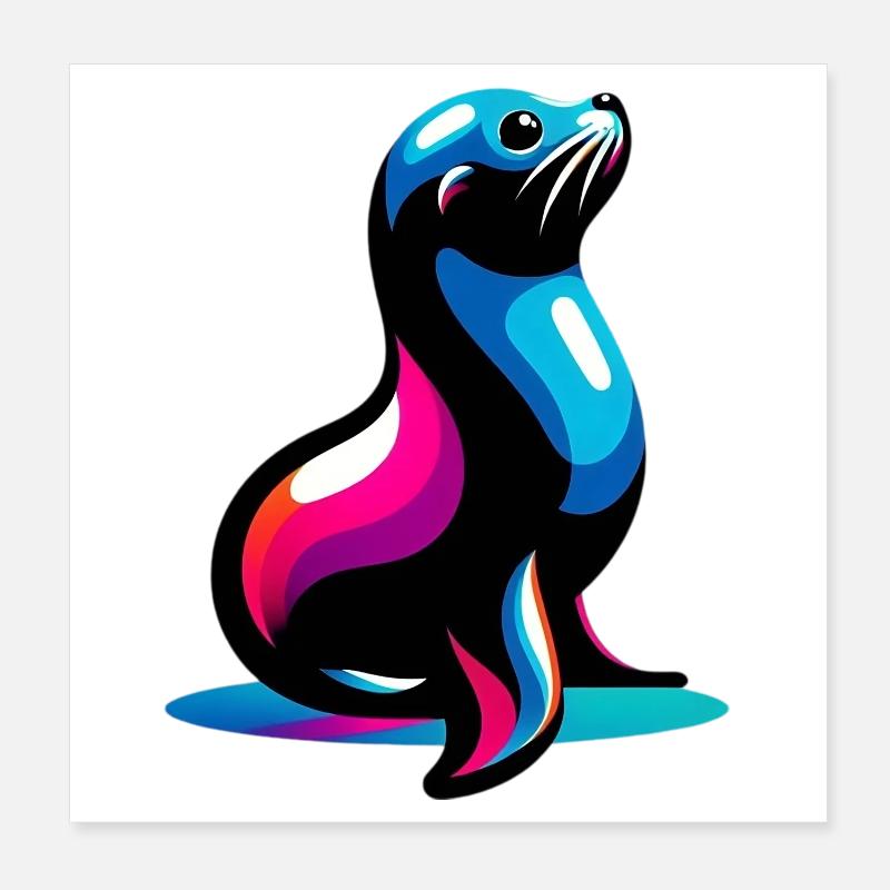 Seal Poster 8" x 8" (20x20 cm)