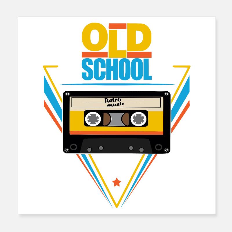 Old school Poster 8" x 8" (20x20 cm)