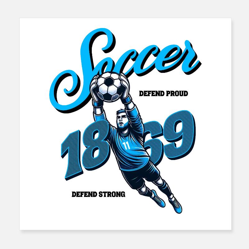 Torhueter 1989 Soccer Nostalgie Poster 20x20 cm