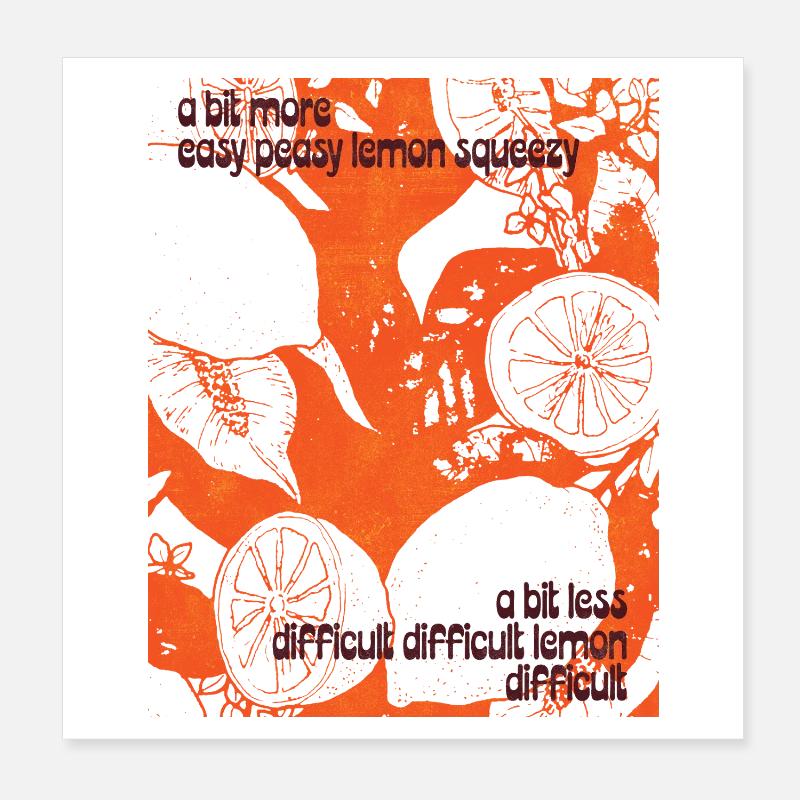 PLUS FACILE À PRESSER COMME UN CITRON, Poster 20 x 20 cm