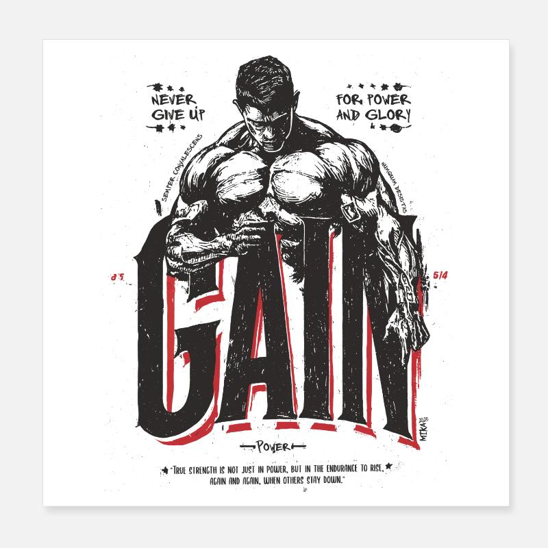 Gain Poster 8" x 8" (20x20 cm)