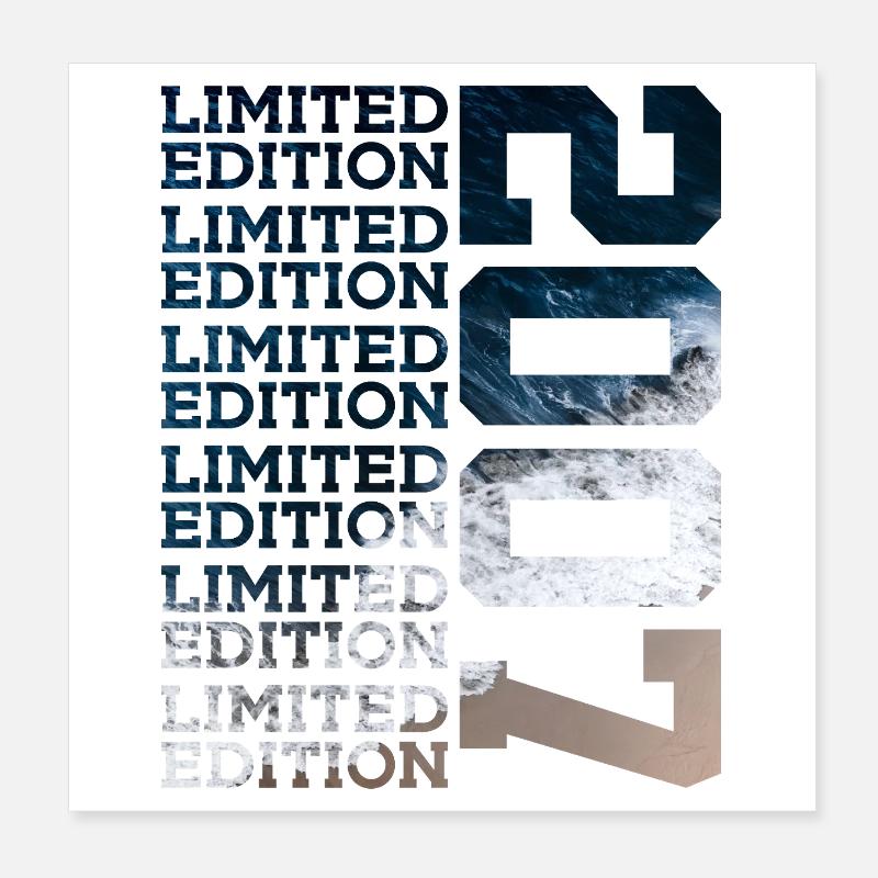 ÉDITION LIMITÉE 2007 19 ANS 19E ANNIVERSAIRE Poster 20 x 20 cm