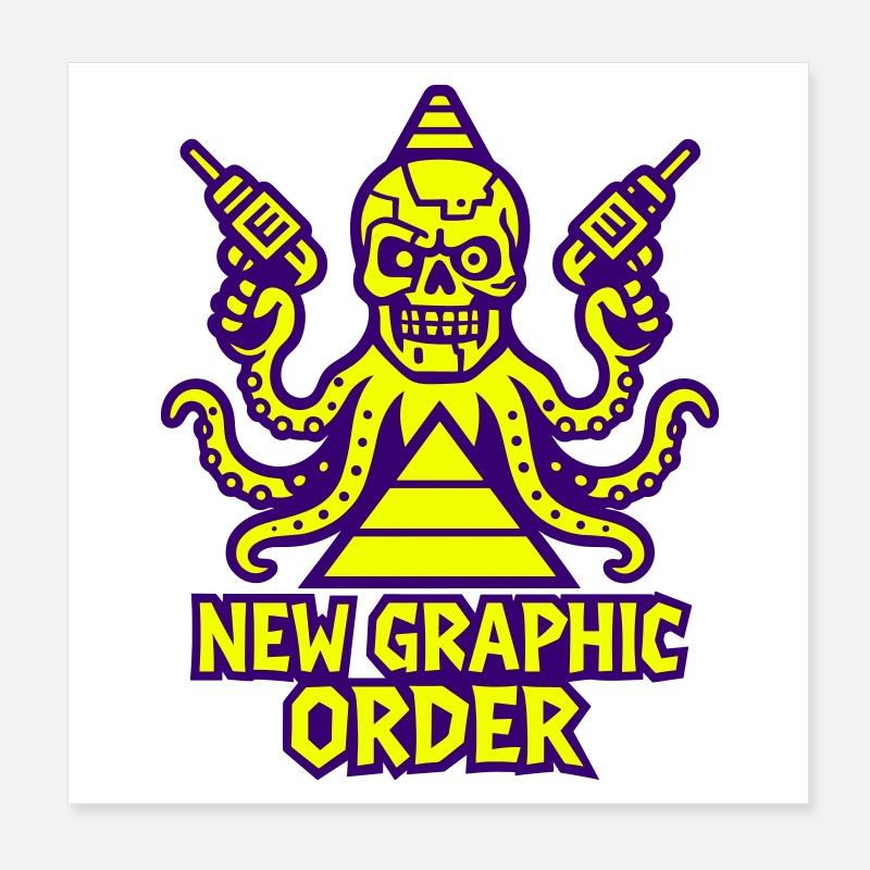 NGO Skull Kraken Poster 20x20 cm