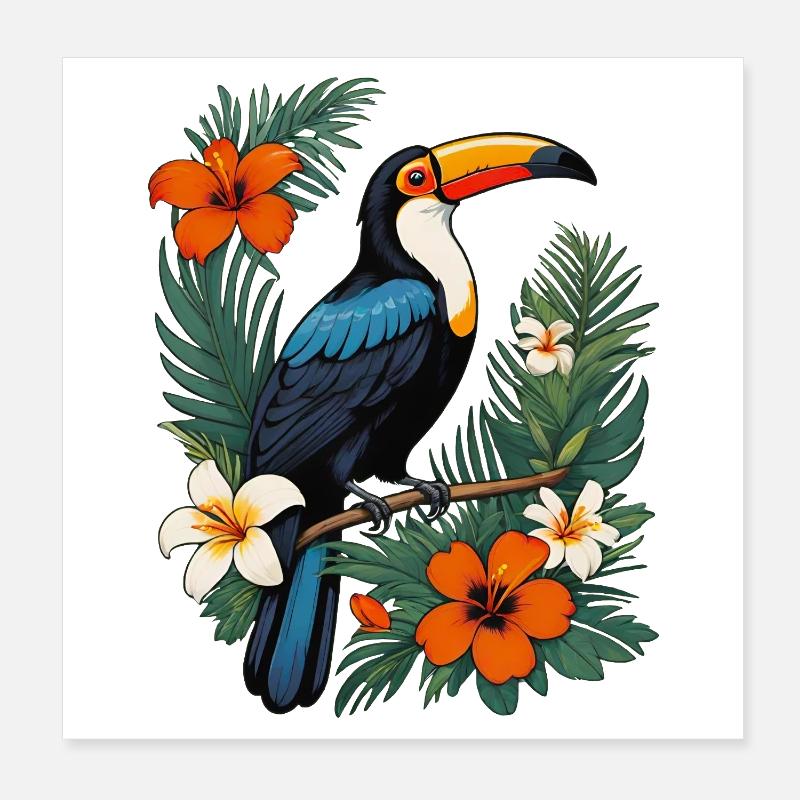 Tukan Poster 20x20 cm