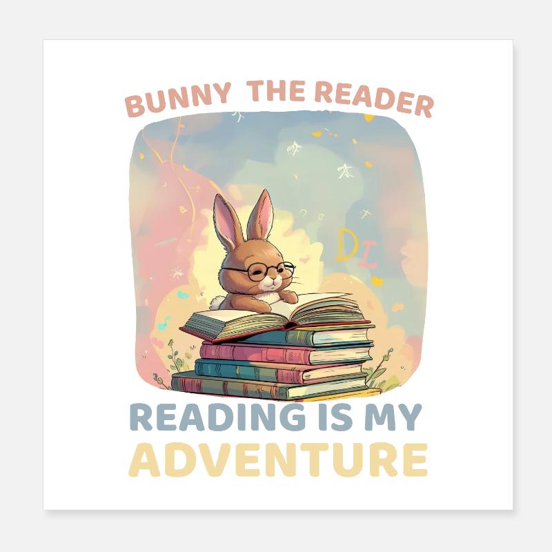 Lire Aventures avec les lapins Poster 20 x 20 cm