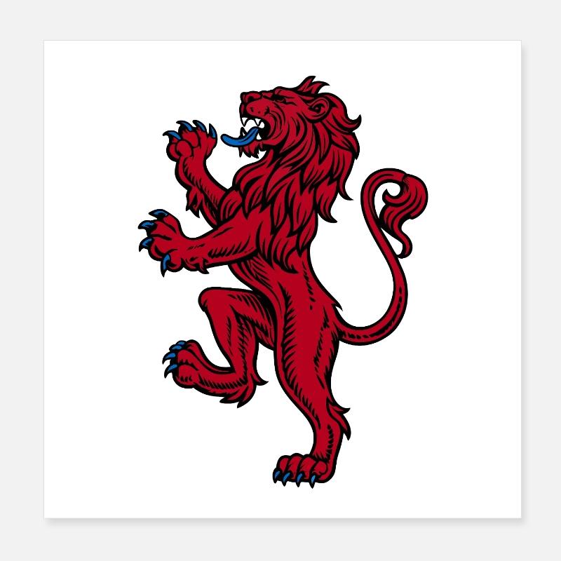 Lion d’Ecosse Rampant Poster 20 x 20 cm
