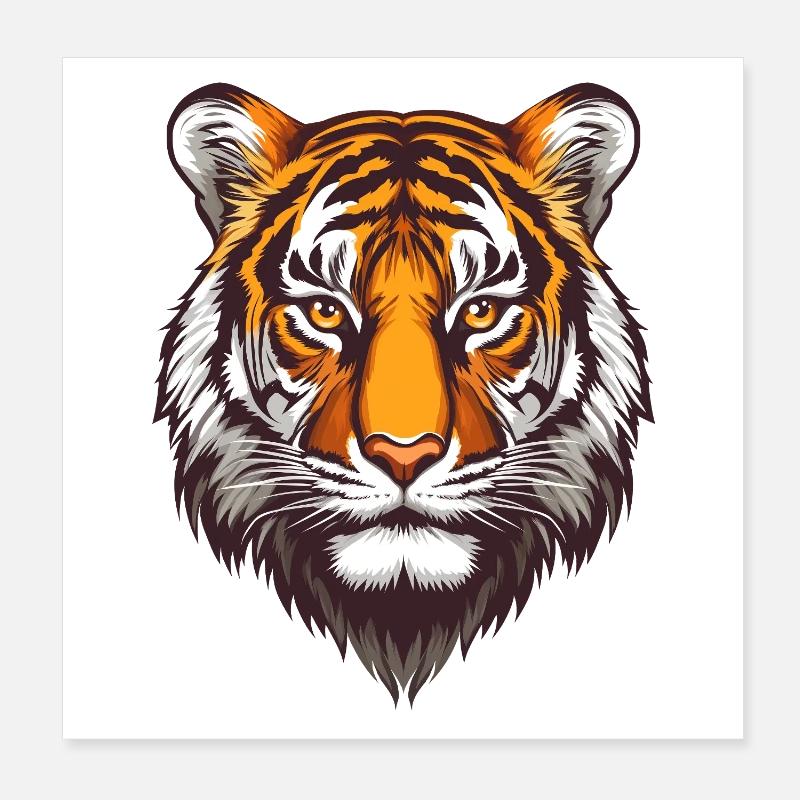 Tiger Kopf :) Poster 20x20 cm