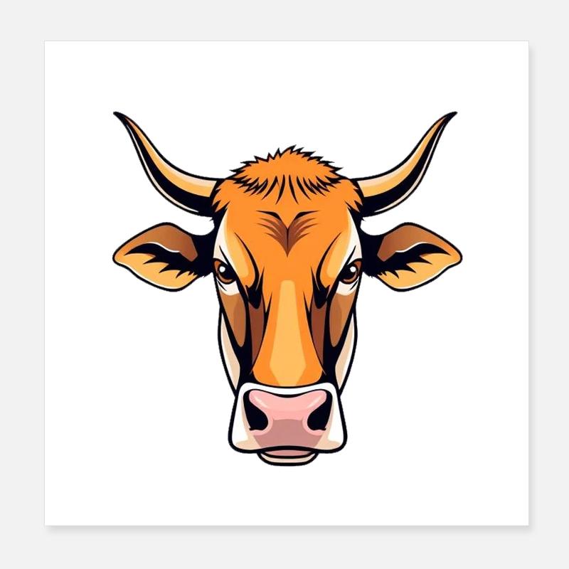 Kuh  Poster 20x20 cm