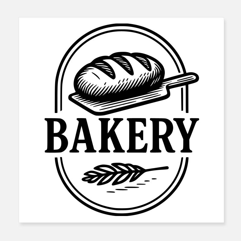 Bäckerei Poster 20x20 cm